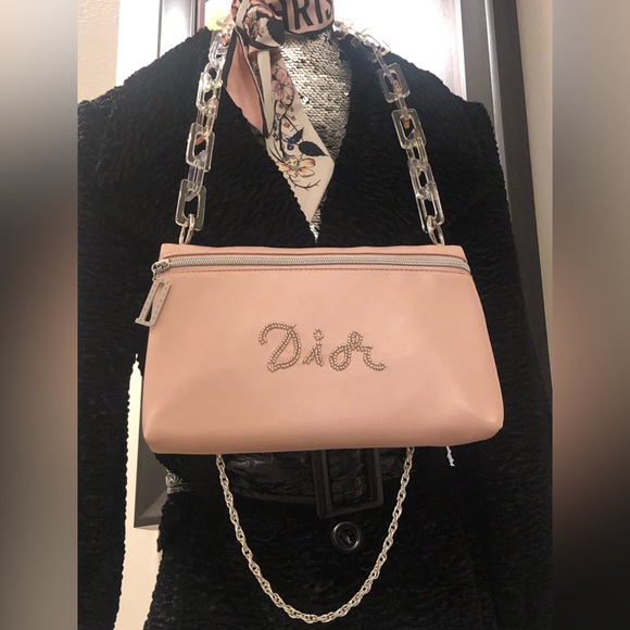 Authentic DIOR Pink Restyled /Redesigned Shoulder bag, Handbag (Cosmetic Case) - Picture 6 of 15
